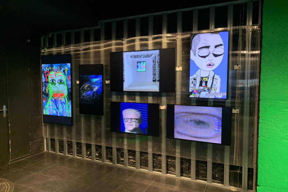 Art NFTs that were added to the crypto wallet of Centre Pompidou on display at NFT Factory